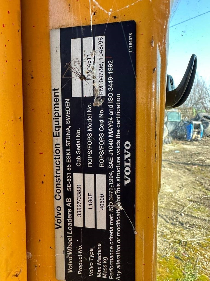 Volvo L 180 E CABIN - Cab for Construction machinery: picture 4 Volvo L 180 E CABIN - Cab for Construction machinery: picture 4