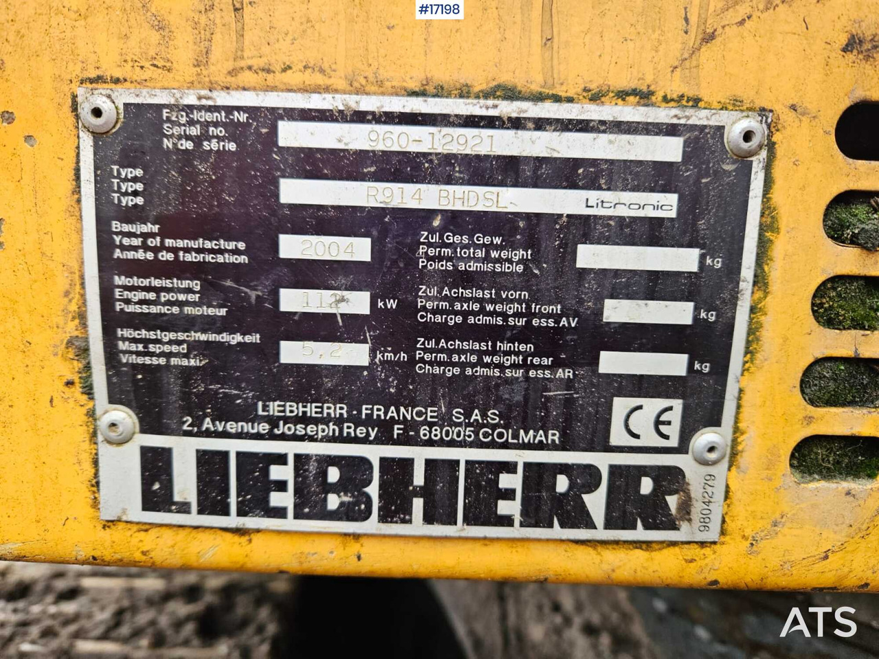 Crawler excavator Excavator LIEBHERR R914 B HD S L Litronic (2004): picture 11