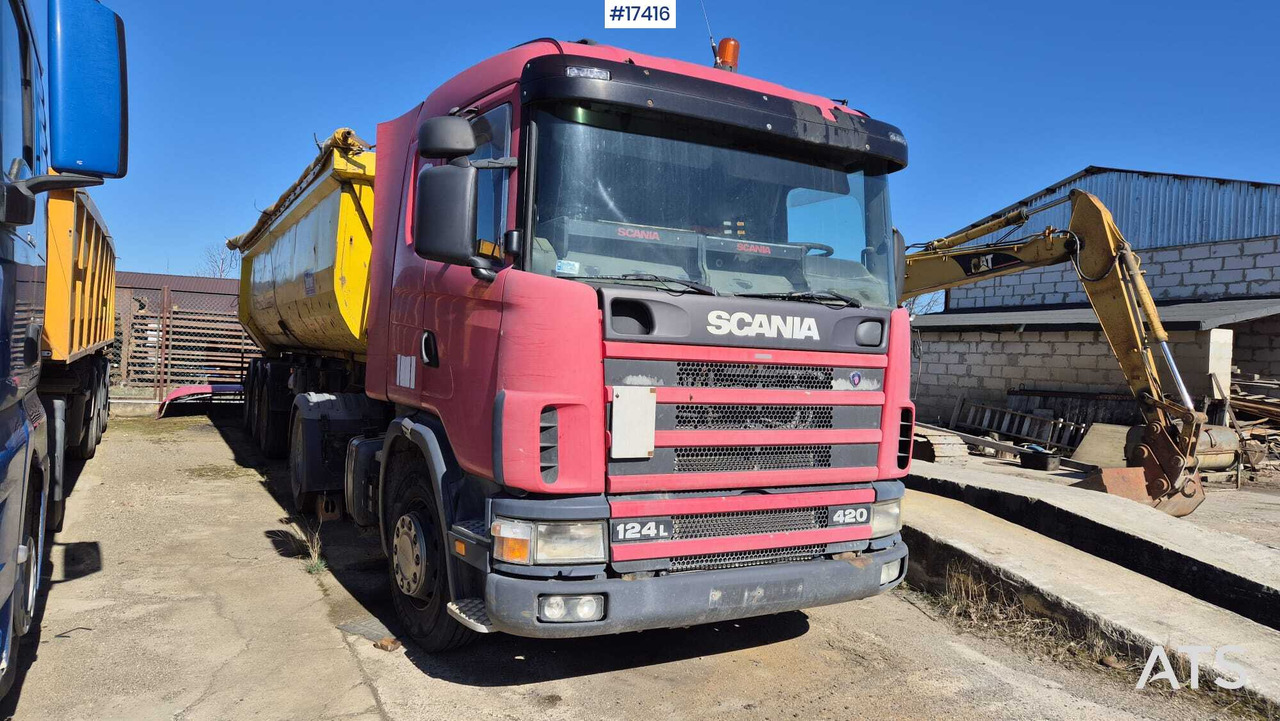 Tractor SCANIA 124L 420KM (2003) + BERGER tipper semi-trailer (2007) - Tractor unit: picture 2 Tractor SCANIA 124L 420KM (2003) + BERGER tipper semi-trailer (2007) - Tractor unit: picture 2