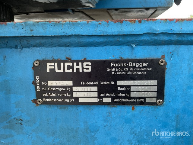 1994 Fuchs F714 Wheel Material Handler - Flail mower/ Mulcher: picture 1 1994 Fuchs F714 Wheel Material Handler - Flail mower/ Mulcher: picture 1