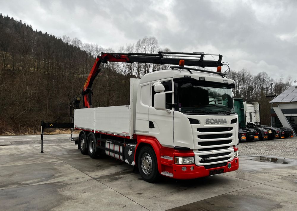 Scania G450 // 6x2// Skrzynia 6.40x2.49 // HDS Palfinger // Oś skrętna podnoszona // - Dropside/ Flatbed truck, Crane truck: picture 2 Scania G450 // 6x2// Skrzynia 6.40x2.49 // HDS Palfinger // Oś skrętna podnoszona // - Dropside/ Flatbed truck, Crane truck: picture 2