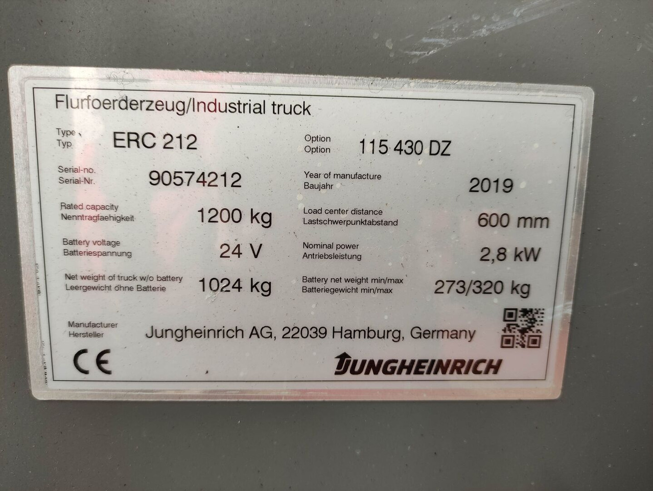 Jungheinrich ERC 212 - Stacker: picture 5 Jungheinrich ERC 212 - Stacker: picture 5