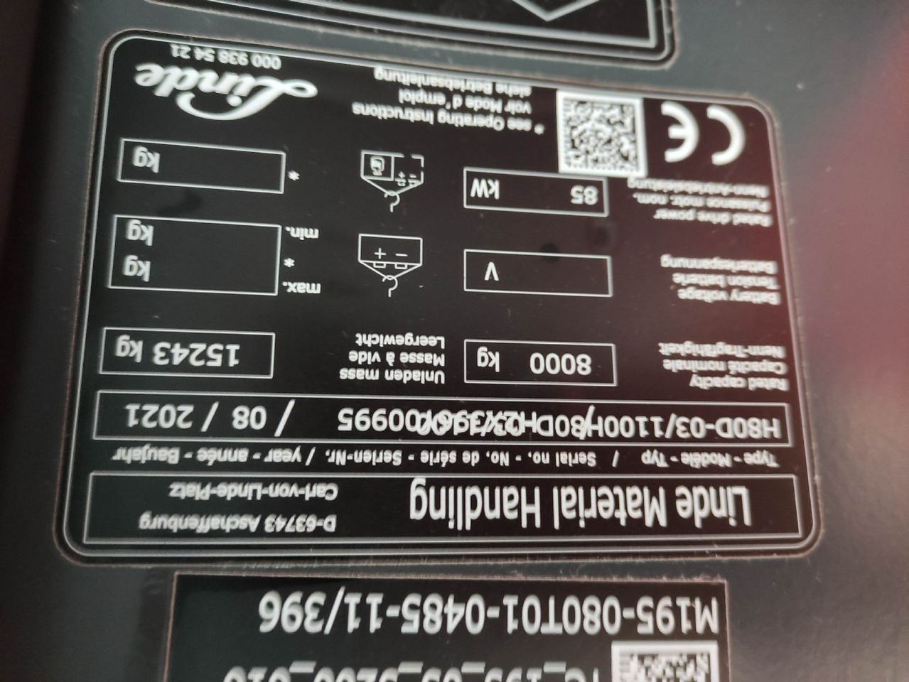 Diesel forklift Linde H80D-1100-03-396: picture 9