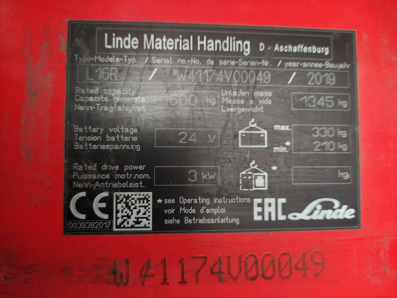 Stacker Linde L16 R: picture 6 Stacker Linde L16 R: picture 6