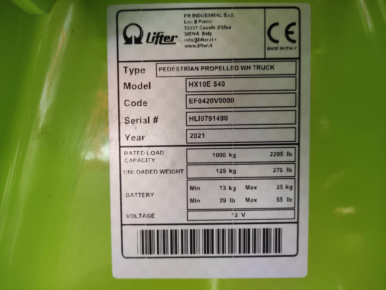 Pramac HX10E 540 - Pallet truck: picture 5 Pramac HX10E 540 - Pallet truck: picture 5
