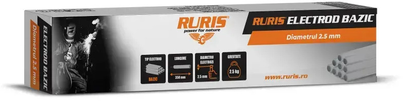 Elektrody podstawowe RURIS 2,5-350mm 2,5kg - Welding equipment: picture 1 Elektrody podstawowe RURIS 2,5-350mm 2,5kg - Welding equipment: picture 1