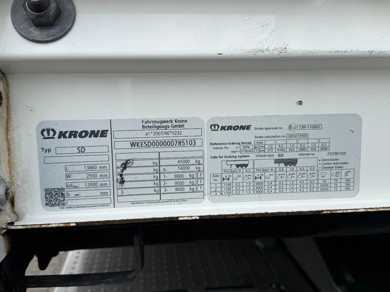 Curtainsider semi-trailer Krone Schuifzeil -Dak / BPW-Assen / APK 10-2026: picture 10