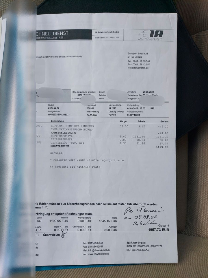 Audi A4 1.6 Limousine Klima Sitzheiz. PDC AHK - Sedan: picture 3 Audi A4 1.6 Limousine Klima Sitzheiz. PDC AHK - Sedan: picture 3