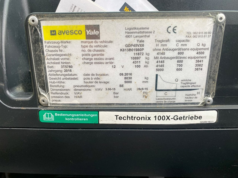 Diesel forklift Yale GDP45 VX6 NVT: picture 9