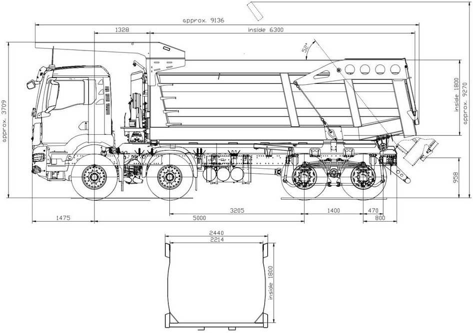 MAN TGS 44.400 8x4 EURO2 FML MINE KIPPER 23M3 - Tipper: picture 1 MAN TGS 44.400 8x4 EURO2 FML MINE KIPPER 23M3 - Tipper: picture 1