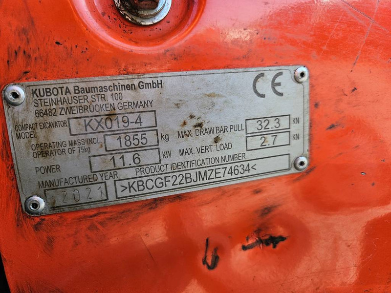 Mini excavator Kubota KX 19-4 New tiltman 2024 // 3 buckets: picture 11