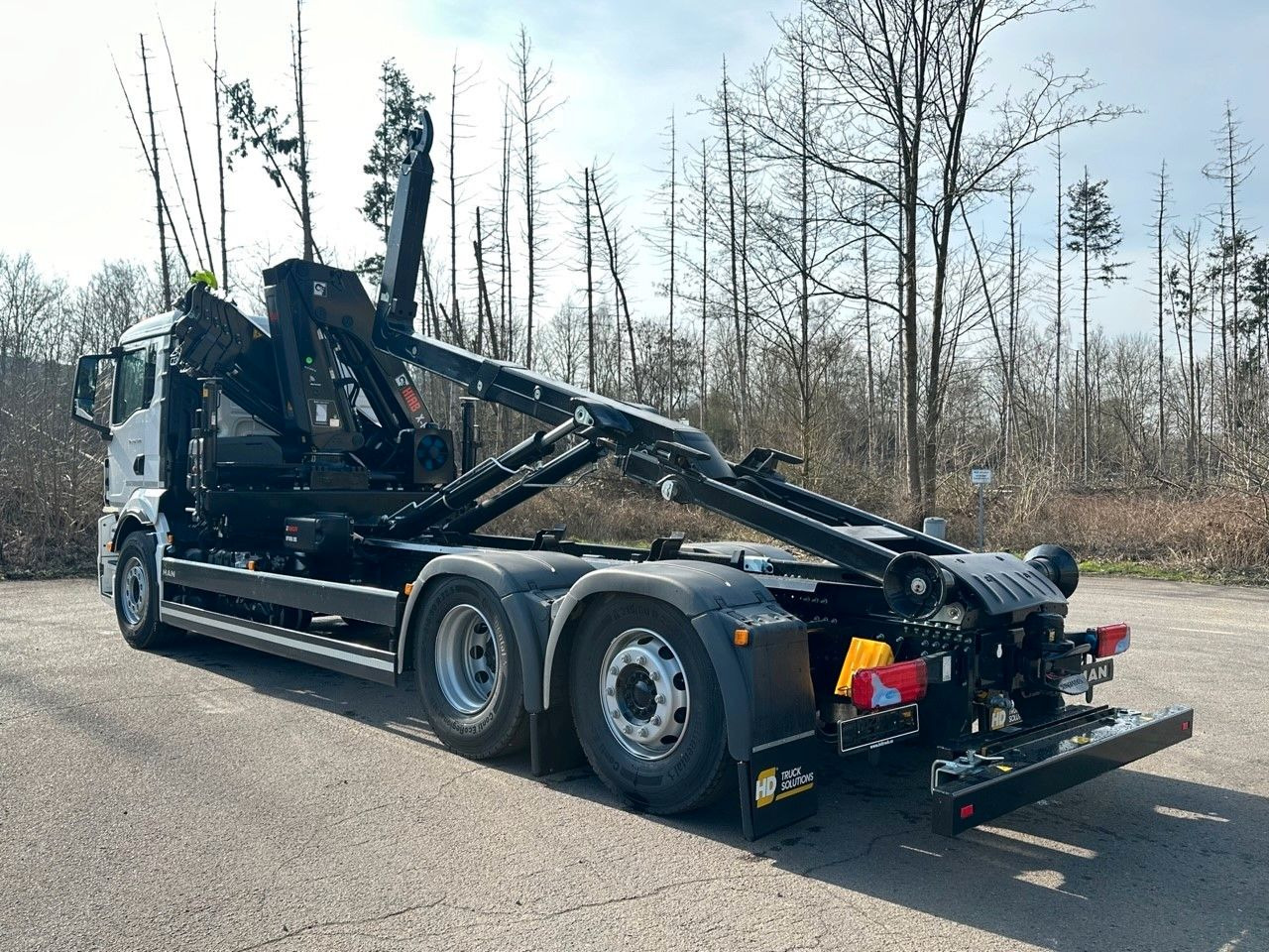 Hook lift truck, Crane truck MAN TGS 26.470 6x2 Abrollkipper + Kran Hiab 228-4: picture 13