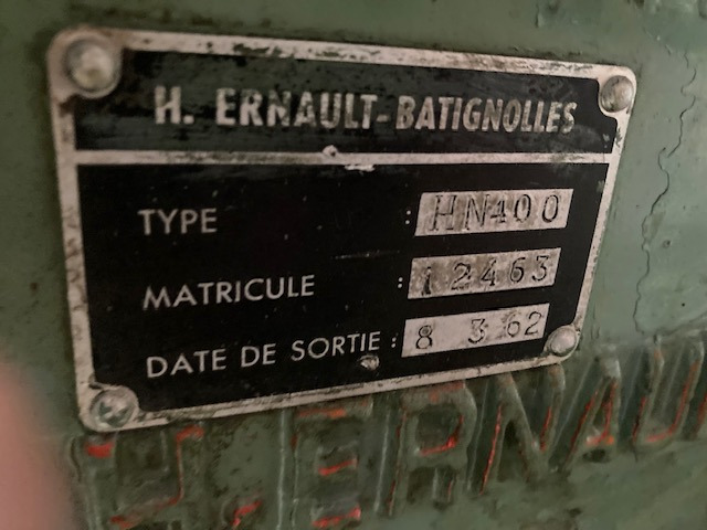 TOUR MECANIQUE ERNAULT BATIGNOLLES - Metal lathe: picture 4 TOUR MECANIQUE ERNAULT BATIGNOLLES - Metal lathe: picture 4