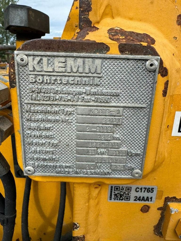 Klemm KR 806 - Drilling rig: picture 3 Klemm KR 806 - Drilling rig: picture 3