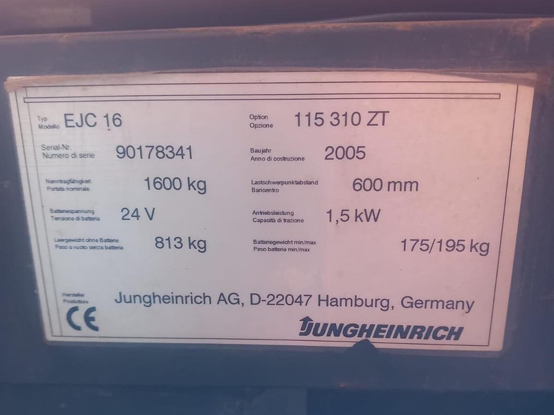 Jungheinrich ECJ16 - Pallet truck: picture 3 Jungheinrich ECJ16 - Pallet truck: picture 3