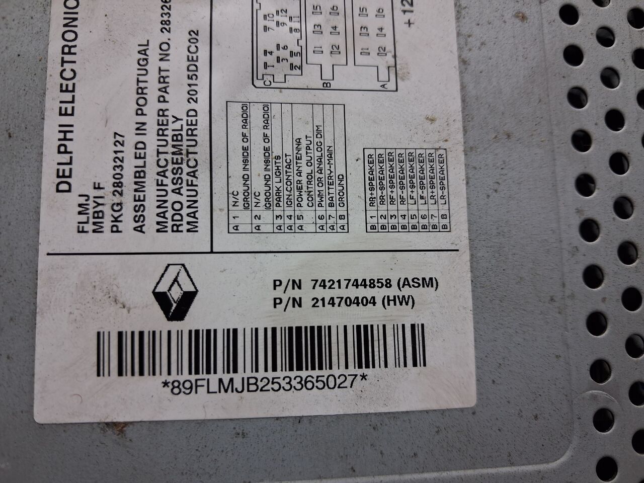 DELPHI RADIO DELPHI RADIOODTWARZACZ CD 12V RENAULT GAMA D ORYGINAŁ - Cab and interior for Truck: picture 5 DELPHI RADIO DELPHI RADIOODTWARZACZ CD 12V RENAULT GAMA D ORYGINAŁ - Cab and interior for Truck: picture 5