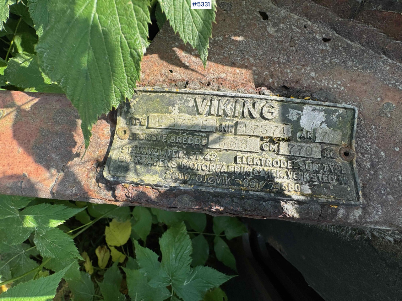 Municipal/ Special vehicle 1979 Viking L275E snow plow for tractor: picture 13