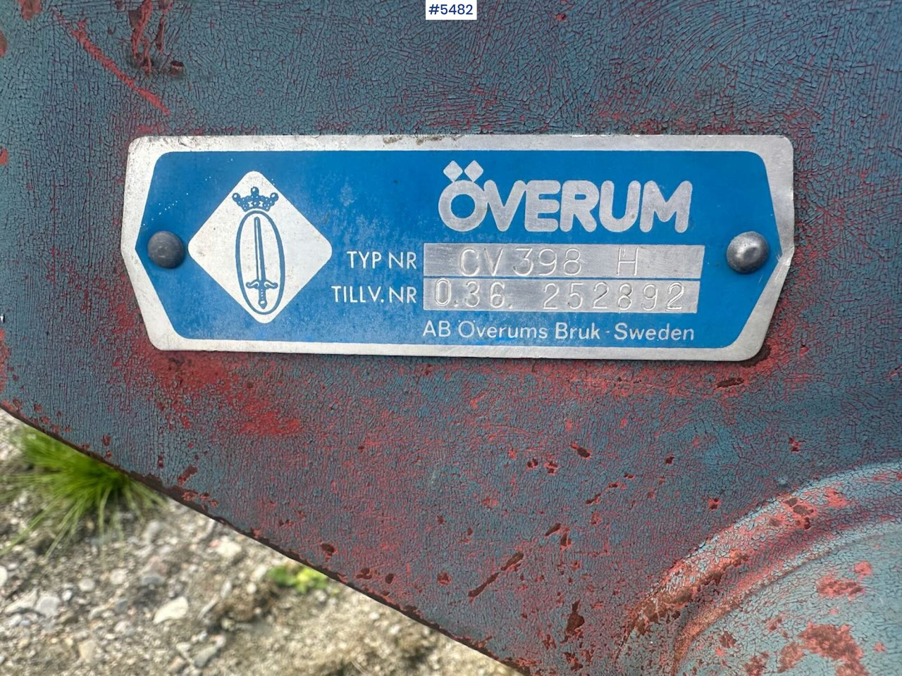 Soil tillage equipment Øverum CV 398 H 3-furrow reversible plow: picture 15