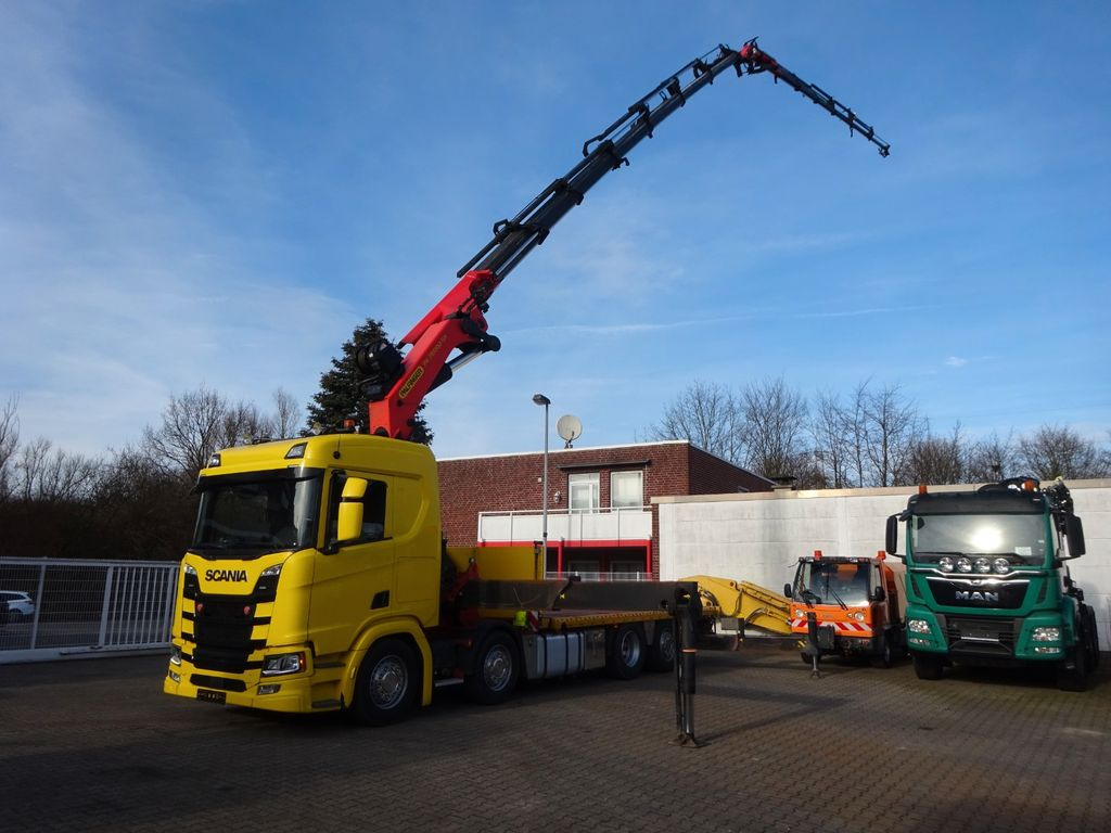 Scania R500 V8 + PK 72002 + JIB + Seilwinde 8x2 - Crane truck, Dropside/ Flatbed truck: picture 1 Scania R500 V8 + PK 72002 + JIB + Seilwinde 8x2 - Crane truck, Dropside/ Flatbed truck: picture 1
