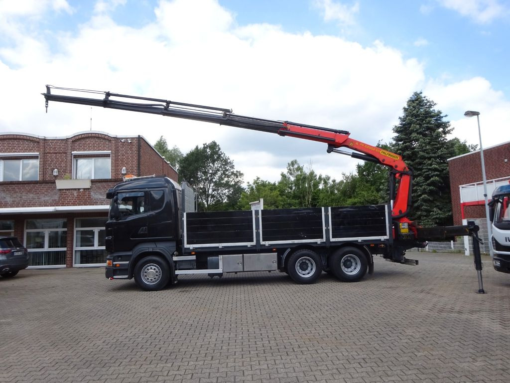 Scania R620 V8 Pritsche + PALFINGER 22002EH Kran - Crane truck, Dropside/ Flatbed truck: picture 1 Scania R620 V8 Pritsche + PALFINGER 22002EH Kran - Crane truck, Dropside/ Flatbed truck: picture 1