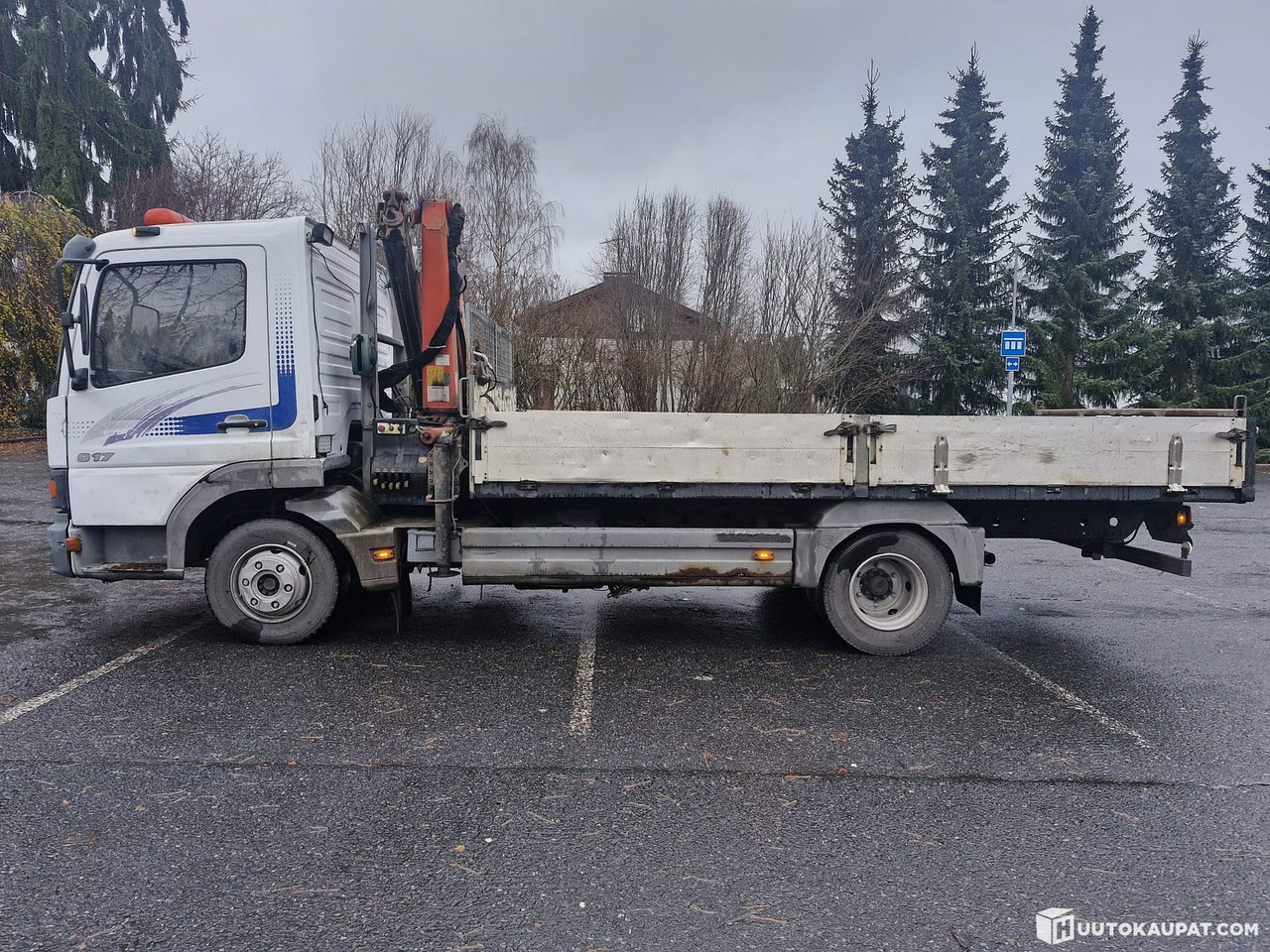 Mercedes-Benz Atego Palfingerillä, 1999, Tampere - Dropside/ Flatbed truck, Crane truck: picture 1 Mercedes-Benz Atego Palfingerillä, 1999, Tampere - Dropside/ Flatbed truck, Crane truck: picture 1