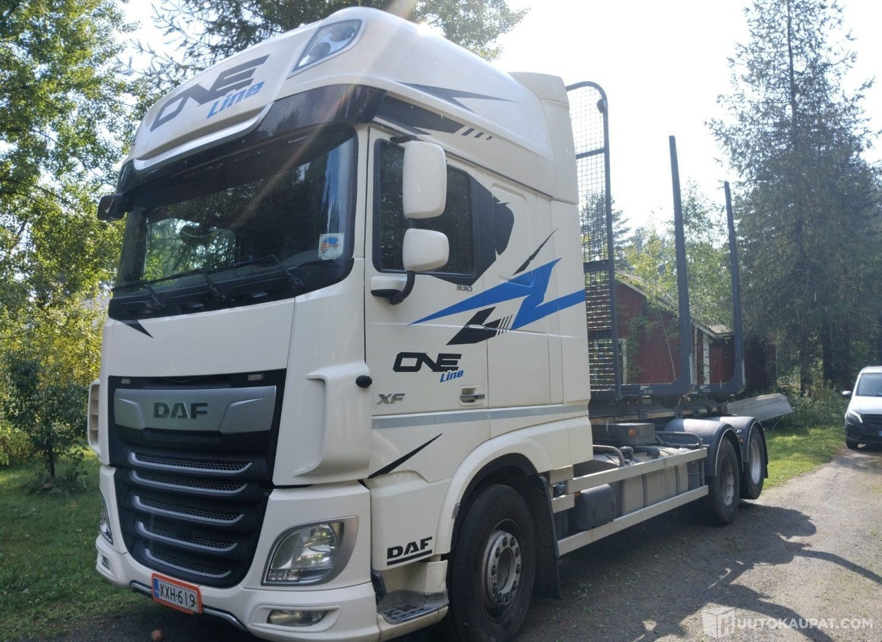 Truck Daf XF 530, Koukkukuorma-auto tukkilavalla, 2020, Keitele: picture 1