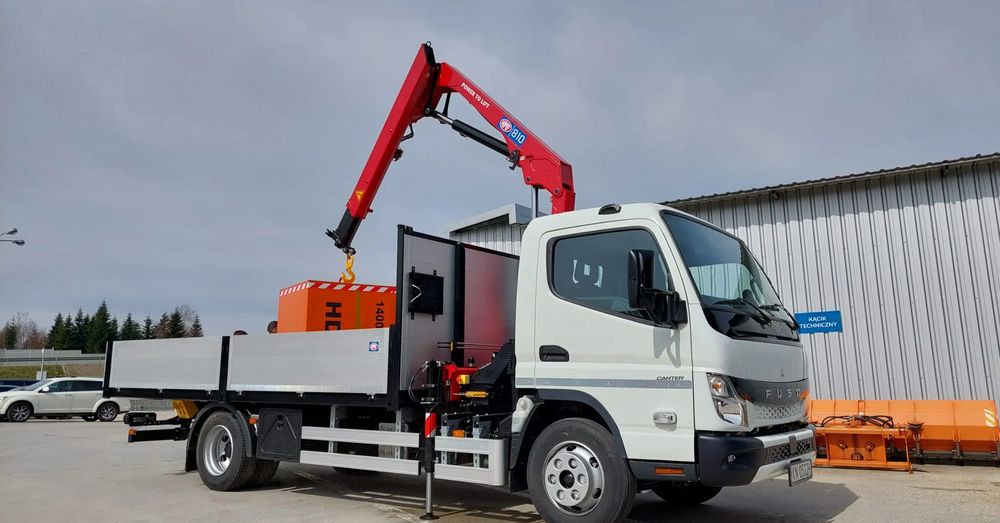 Mitsubishi FUSO 7C18 CANTER; Żuraw HDS; HMF 810-K1 - Dropside/ Flatbed truck, Crane truck: picture 5 Mitsubishi FUSO 7C18 CANTER; Żuraw HDS; HMF 810-K1 - Dropside/ Flatbed truck, Crane truck: picture 5