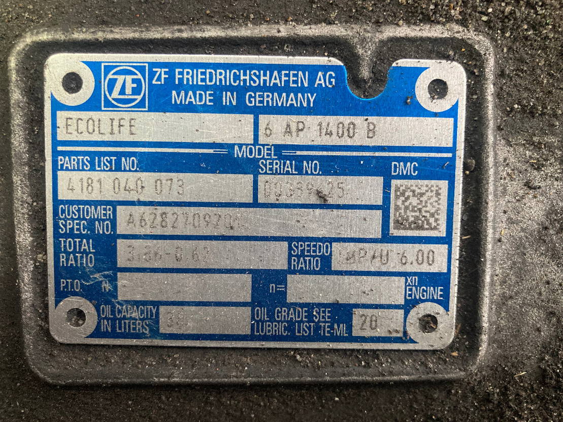 ZF Getriebe ZF 6 AP 1400 B Ecolife 4181040073 A6282709201 6AP1400B - Gearbox for Bus: picture 2 ZF Getriebe ZF 6 AP 1400 B Ecolife 4181040073 A6282709201 6AP1400B - Gearbox for Bus: picture 2