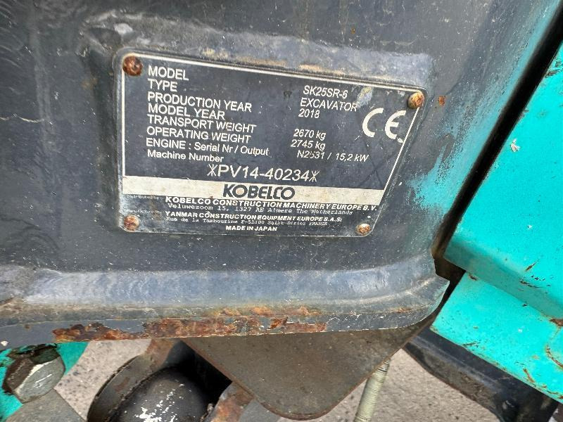 Mini excavator KOBELCO SK 25 SR-6E: picture 7