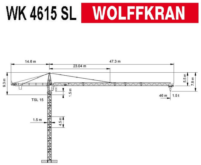 Wolff 4615SL - Tower crane: picture 1 Wolff 4615SL - Tower crane: picture 1