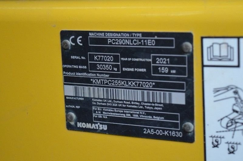 Komatsu PC 290 NLCi - Crawler excavator: picture 5 Komatsu PC 290 NLCi - Crawler excavator: picture 5