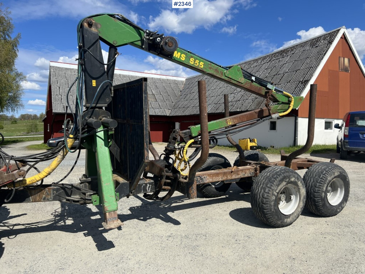Forrest trailer with grip / crane - Palms 655 (SEE VIDEO) - Timber trailer: picture 1 Forrest trailer with grip / crane - Palms 655 (SEE VIDEO) - Timber trailer: picture 1