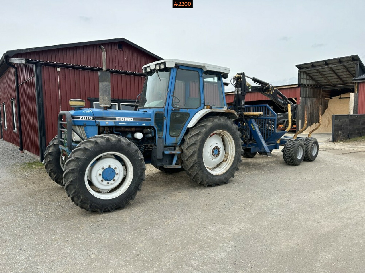 Farm tractor Tractor, Ford 7810 II 4WD, Forestry trailer Vreten 1000 65-40N (See video): picture 1
