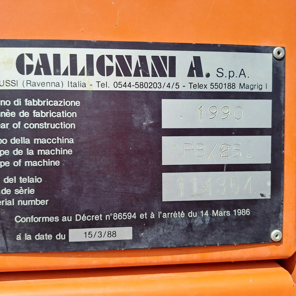 ROTOPRESSA GALLIGNANI RB/25 - Round baler: picture 4 ROTOPRESSA GALLIGNANI RB/25 - Round baler: picture 4