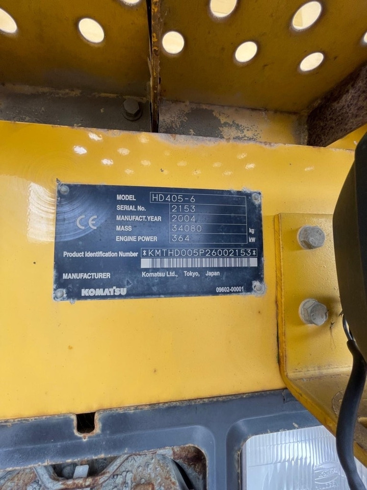 Lease a Komatsu HD 465-7E0, HD 405-7, HD 405-6, total 4 pcs  Komatsu HD 465-7E0, HD 405-7, HD 405-6, total 4 pcs: picture 17