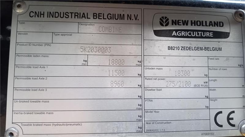 Combine harvester New Holland CX8.80 SLH med 25 fods Varifeed: picture 10 Combine harvester New Holland CX8.80 SLH med 25 fods Varifeed: picture 10