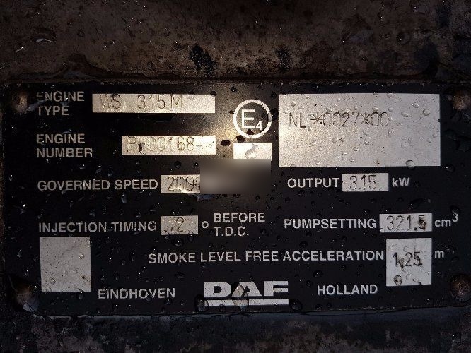 DAF ATI 1160 430 WS315M E2   DAF - Engine for Truck: picture 5 DAF ATI 1160 430 WS315M E2   DAF - Engine for Truck: picture 5