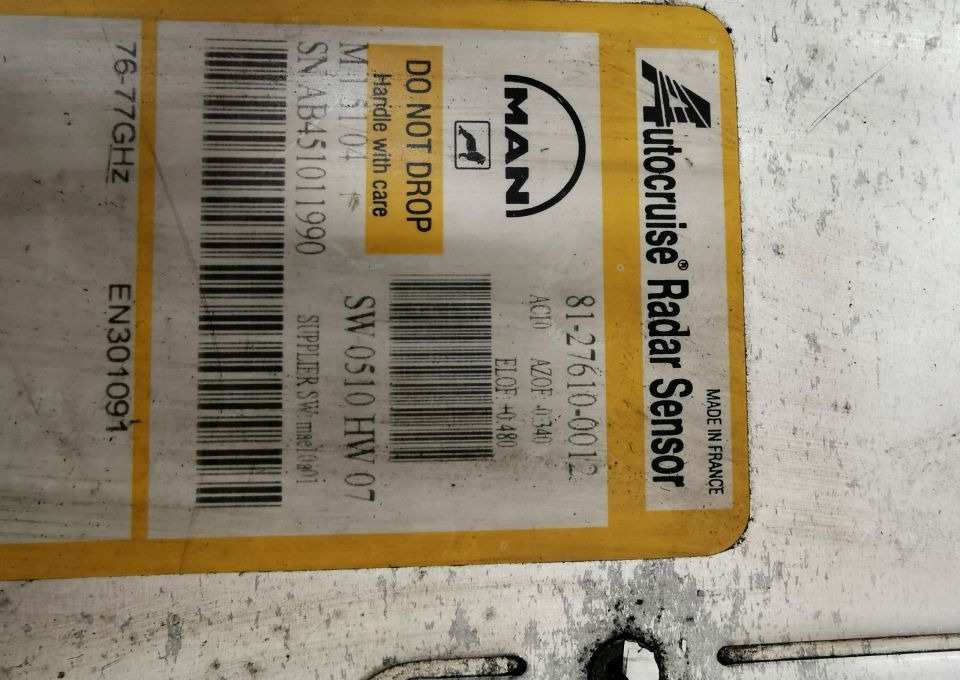 RADAR DYSTRONIK MAN 81.27610-0012 - Electrical system for Truck: picture 2 RADAR DYSTRONIK MAN 81.27610-0012 - Electrical system for Truck: picture 2