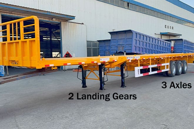 TITAN 3 Axle 48 80 Extendable Flatbed Trailers for Sale in Guyana - Dropside/ Flatbed semi-trailer: picture 3 TITAN 3 Axle 48 80 Extendable Flatbed Trailers for Sale in Guyana - Dropside/ Flatbed semi-trailer: picture 3