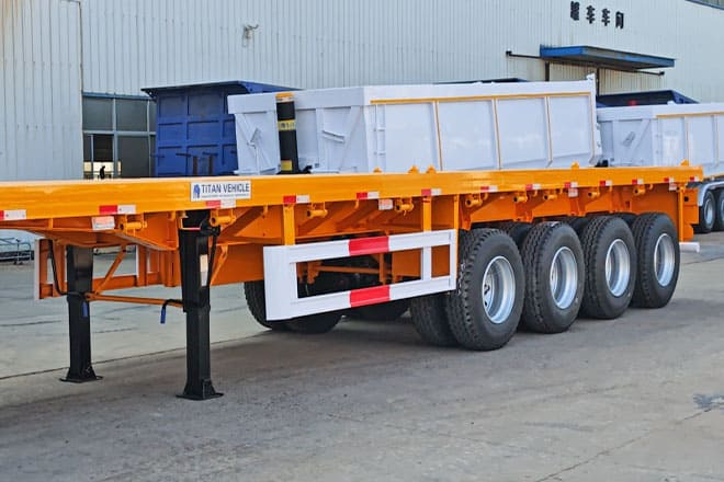 TITAN 40 Foot Flatbed Semi Trailer for Sale in Saudi Arabia - Dropside/ Flatbed semi-trailer: picture 2 TITAN 40 Foot Flatbed Semi Trailer for Sale in Saudi Arabia - Dropside/ Flatbed semi-trailer: picture 2