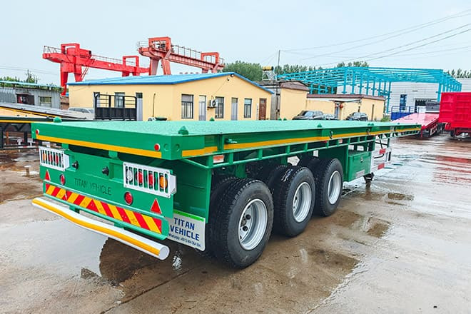TITAN 40 Foot Tri Axle Flat Deck Trailer for Sale in Senegal - Dropside/ Flatbed semi-trailer: picture 2 TITAN 40 Foot Tri Axle Flat Deck Trailer for Sale in Senegal - Dropside/ Flatbed semi-trailer: picture 2