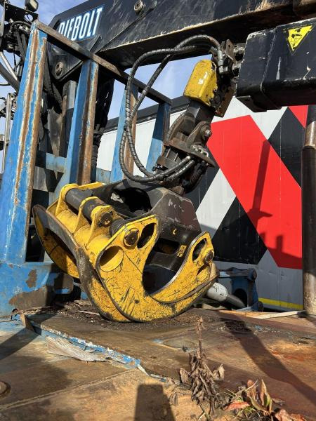 Timber semi-trailer Diebolt grue avec grappin rotatif: picture 9