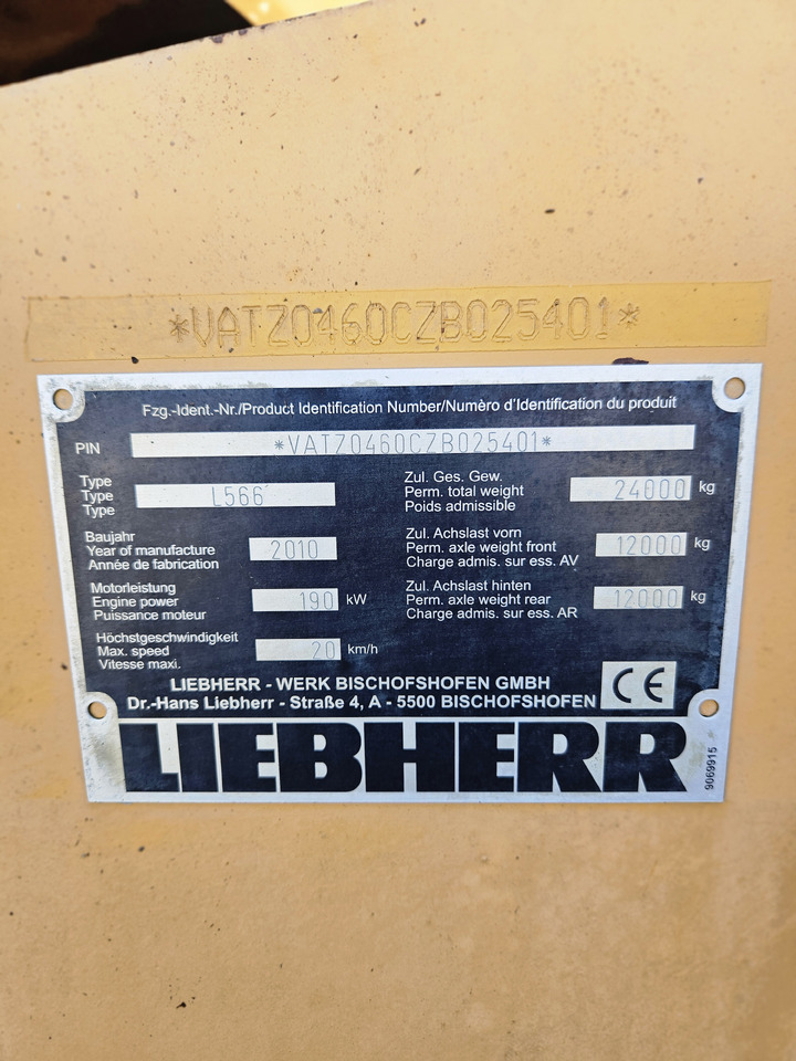 LIEBHERR L566 - Wheel loader: picture 5 LIEBHERR L566 - Wheel loader: picture 5