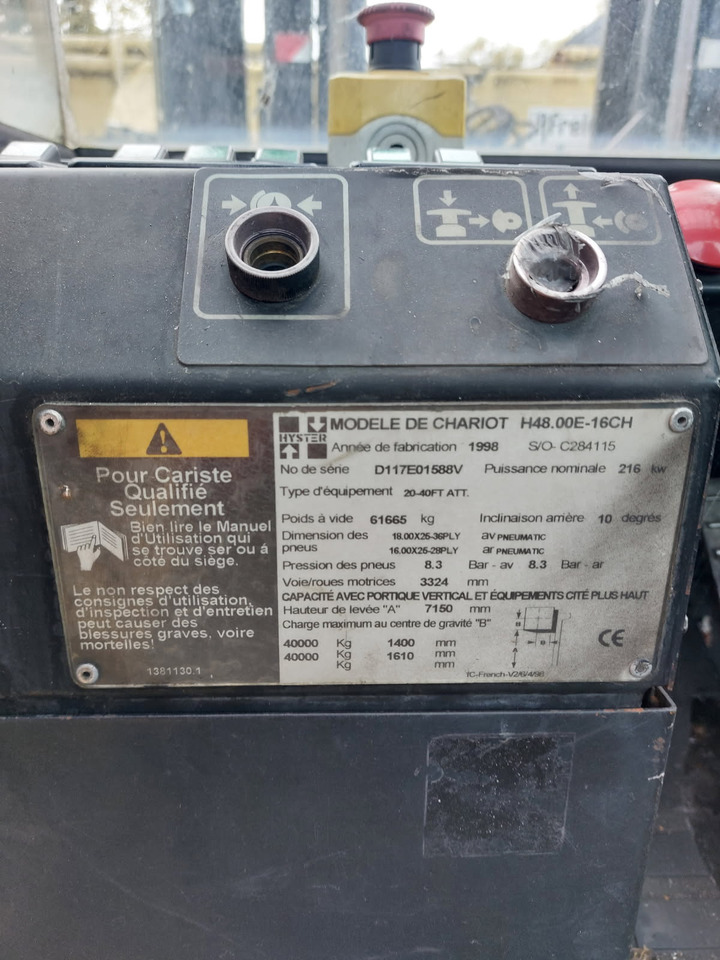 HYSTER H48.00E-16CH - Container handler: picture 4 HYSTER H48.00E-16CH - Container handler: picture 4