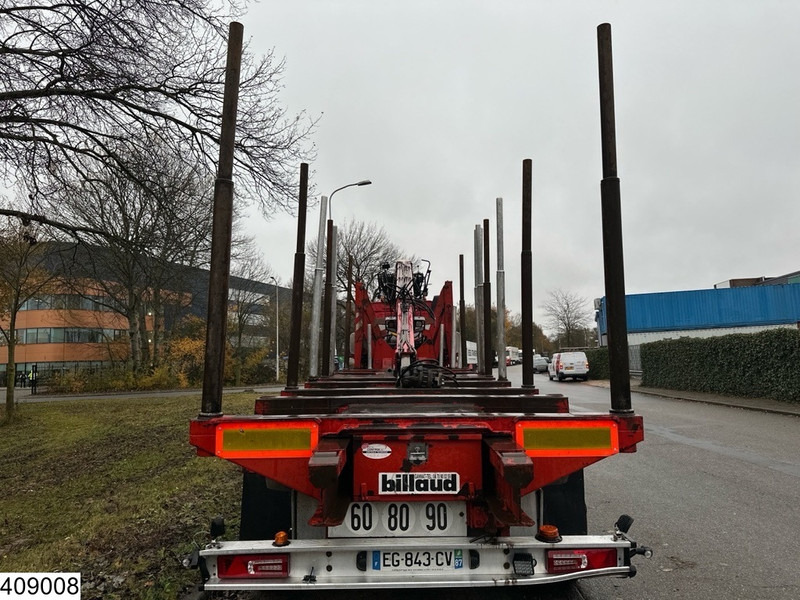 Timber semi-trailer Billaud Chassis Wood transport, Steel suspension, Extendable: picture 17