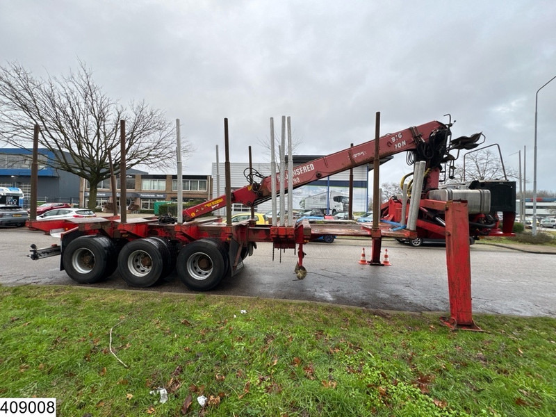 Timber semi-trailer Billaud Chassis Wood transport, Steel suspension, Extendable: picture 20
