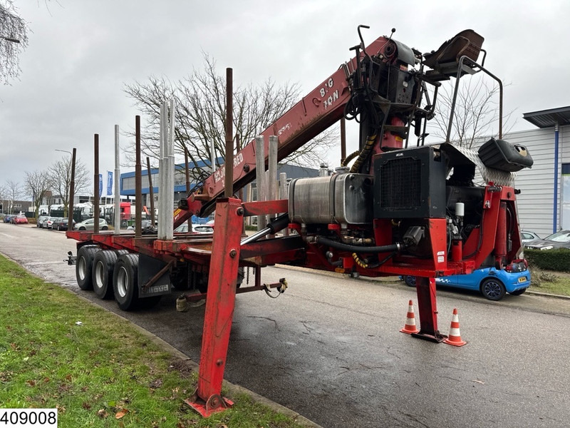 Timber semi-trailer Billaud Chassis Wood transport, Steel suspension, Extendable: picture 11