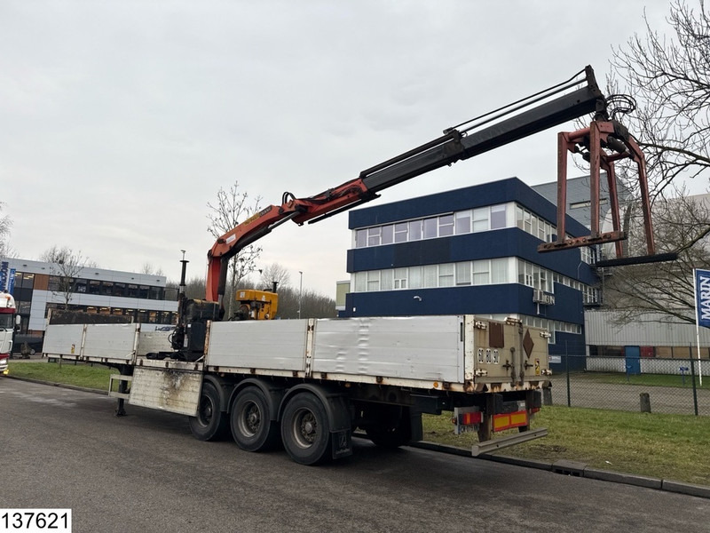 Lecitrailer open laadbak Palfinger PK15500, Remote - Dropside/ Flatbed semi-trailer: picture 2 Lecitrailer open laadbak Palfinger PK15500, Remote - Dropside/ Flatbed semi-trailer: picture 2