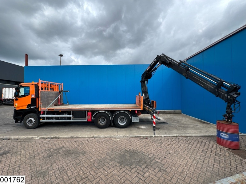 Dropside/ Flatbed truck, Crane truck Renault C 380 6X4, EURO 6, HIAB, Remote, Steel suspension: picture 17
