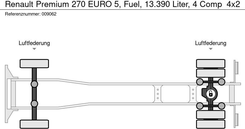 Tank truck Renault Premium 270 EURO 5, Fuel, 13.390 Liter, 4 Comp: picture 15